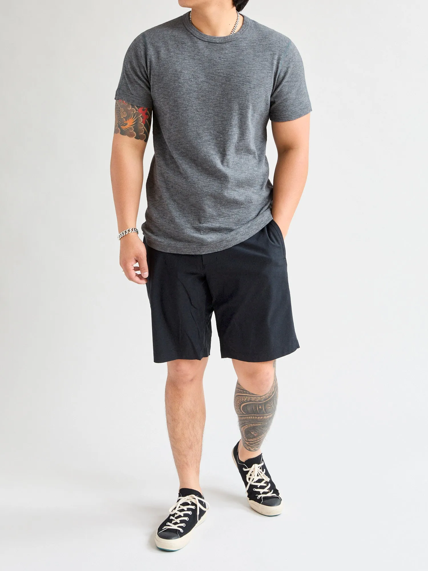 1x1 Slub T-Shirt in Heather Carbon