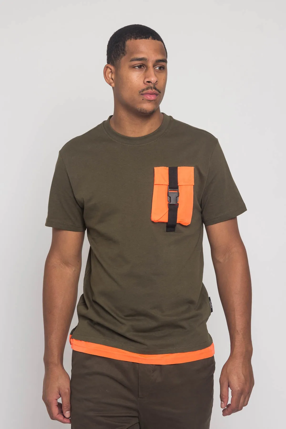 3D Buckled Pocket T-Shirt