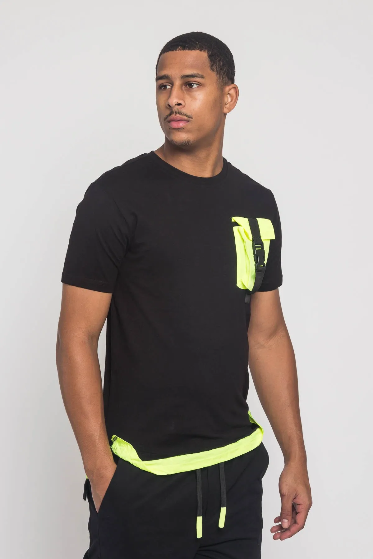 3D Buckled Pocket T-Shirt