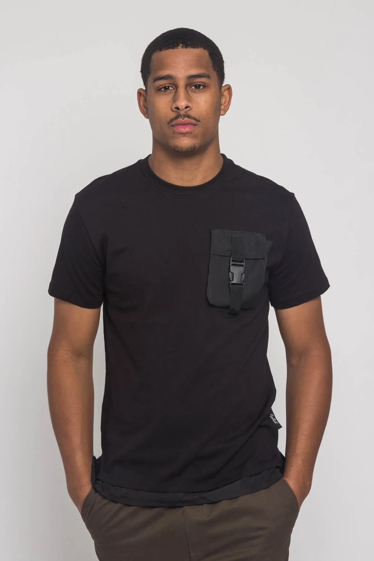 3D Buckled Pocket T-Shirt