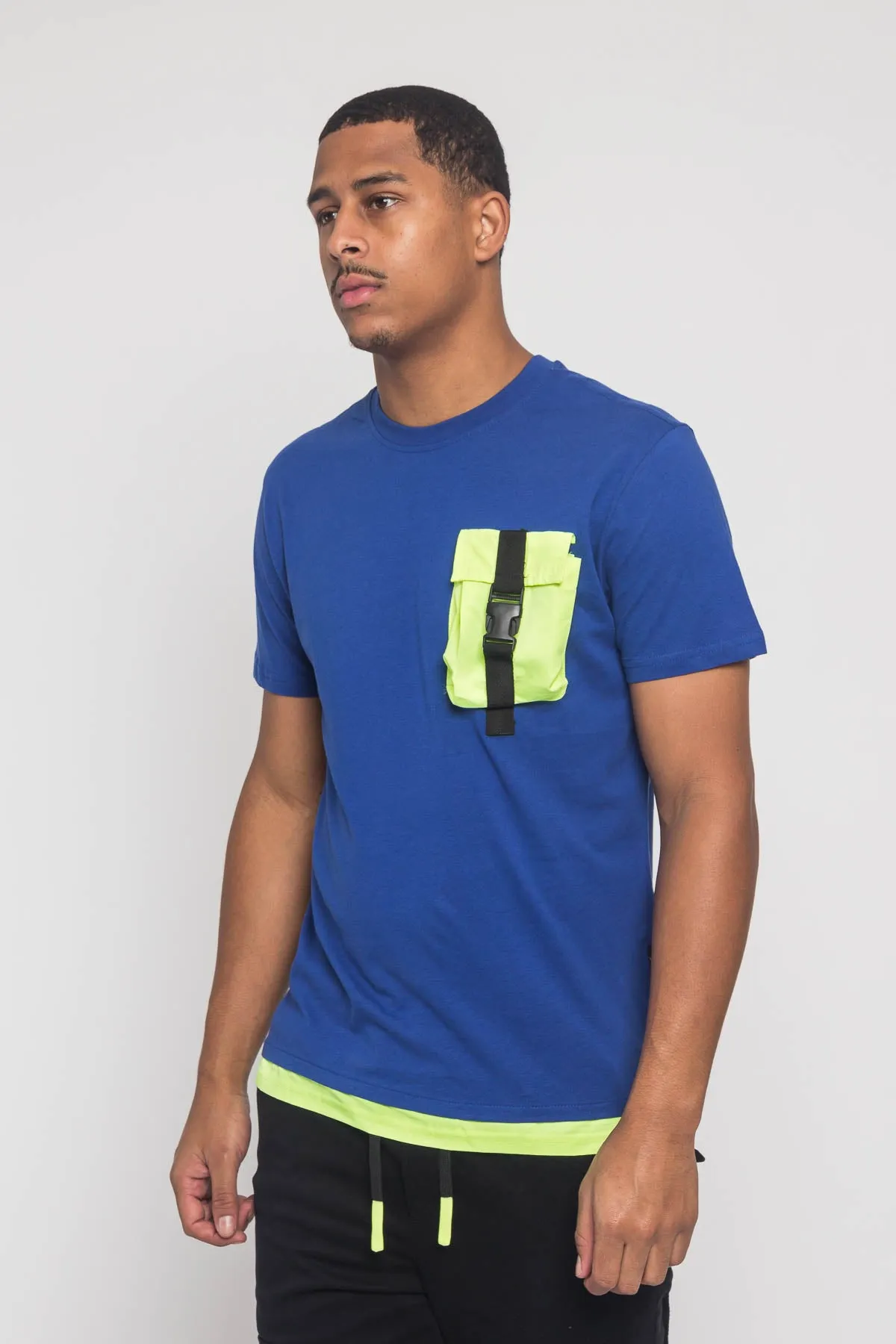 3D Buckled Pocket T-Shirt