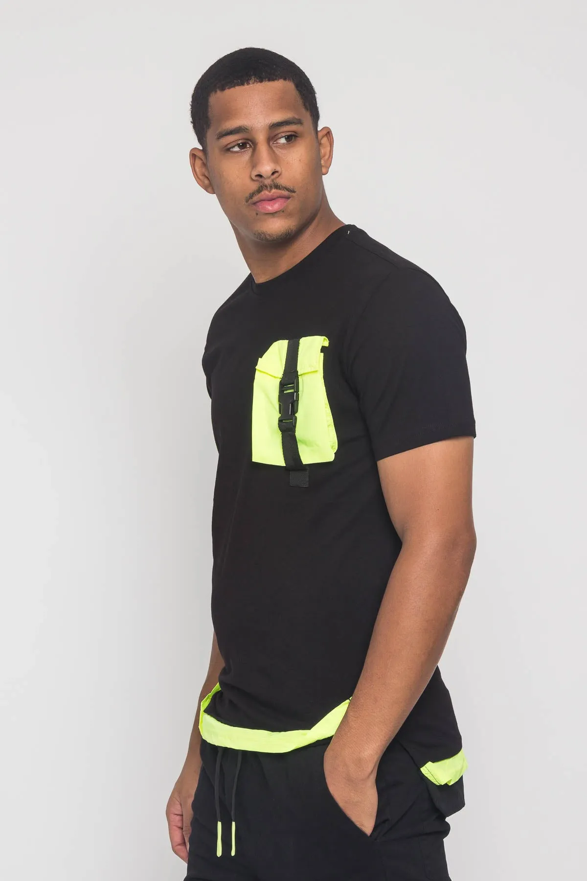 3D Buckled Pocket T-Shirt