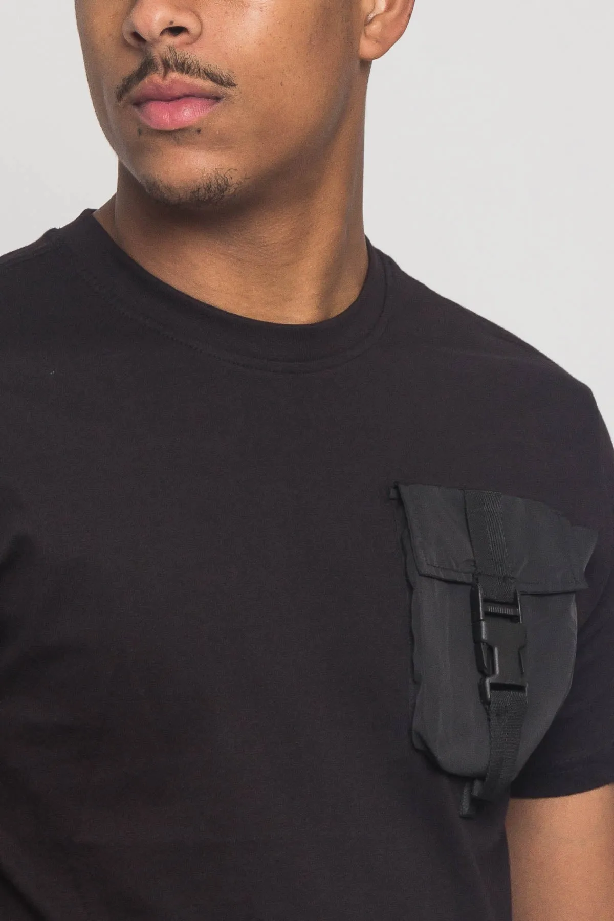 3D Buckled Pocket T-Shirt
