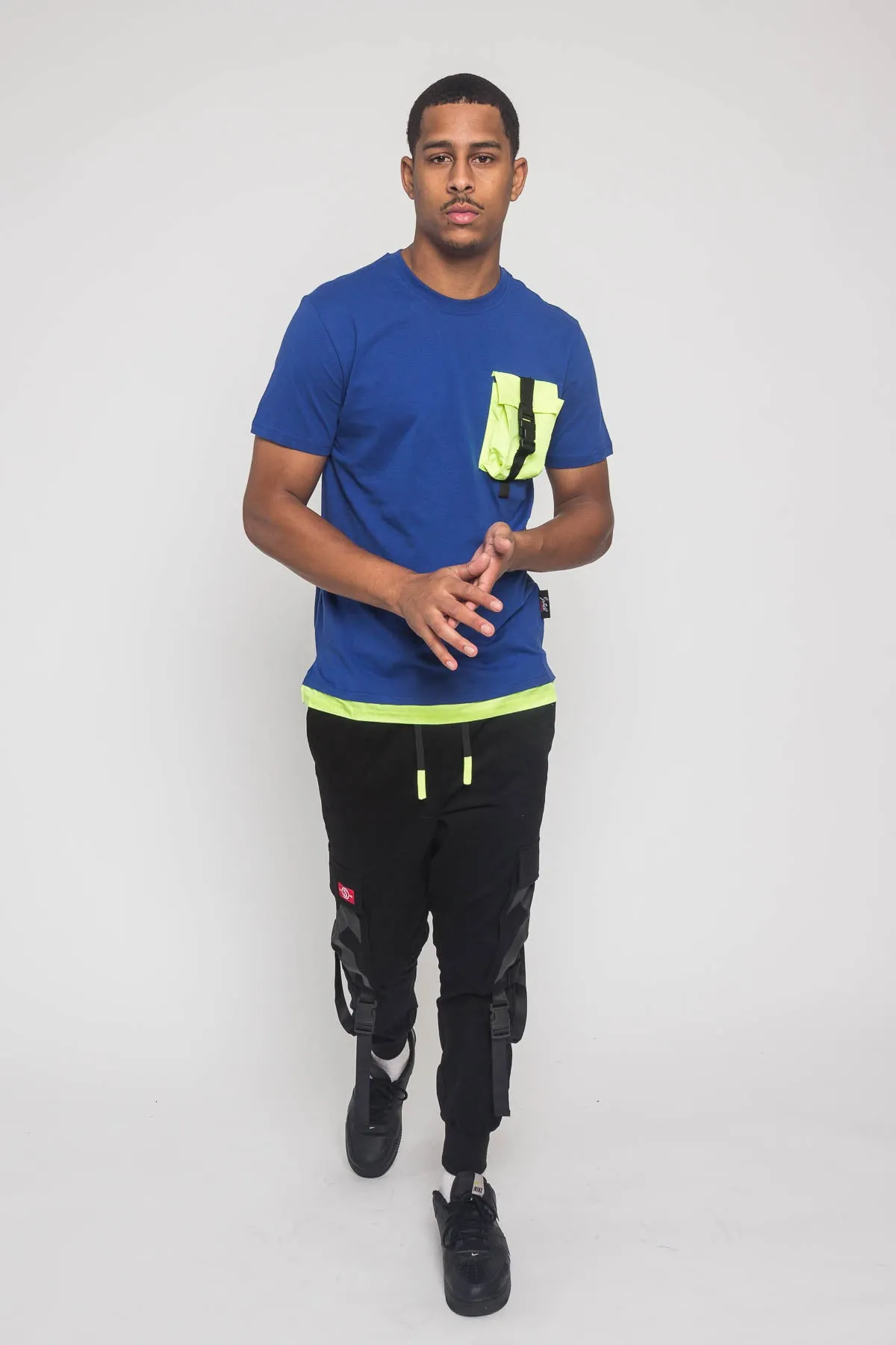 3D Buckled Pocket T-Shirt