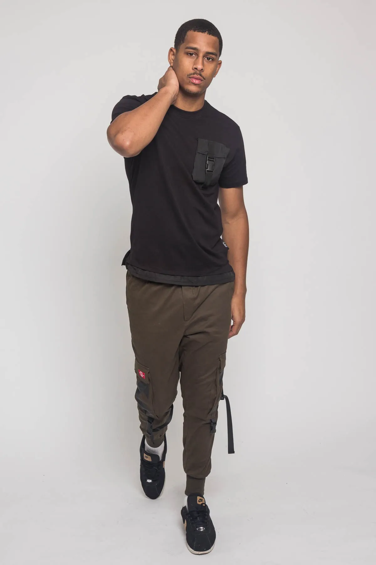 3D Buckled Pocket T-Shirt