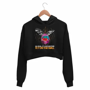 AC/DC Crop Hoodie - Fly On The Wall