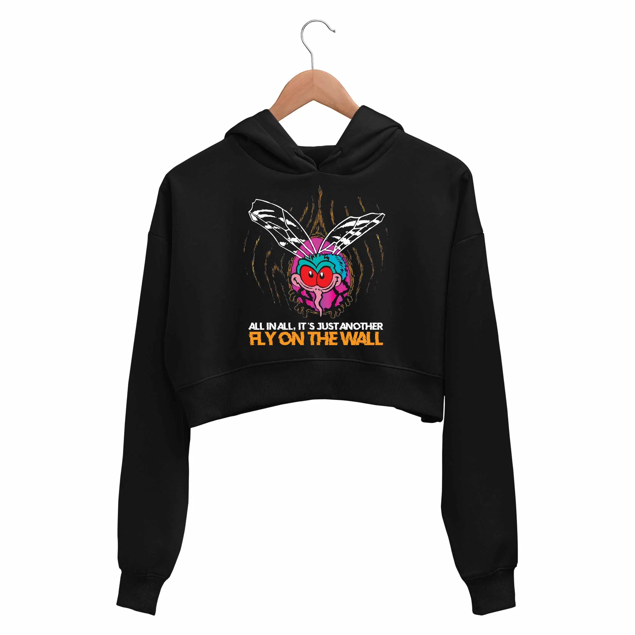 AC/DC Crop Hoodie - Fly On The Wall