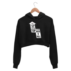 AC/DC Crop Hoodie - It's A Long Way To The Top