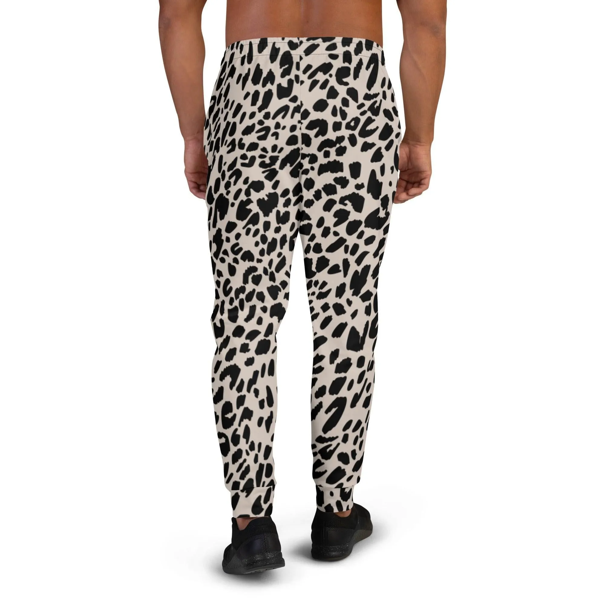 Black Animal Print Men's Street Joggers
