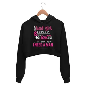 Black Pink Crop Hoodie - Boombayah