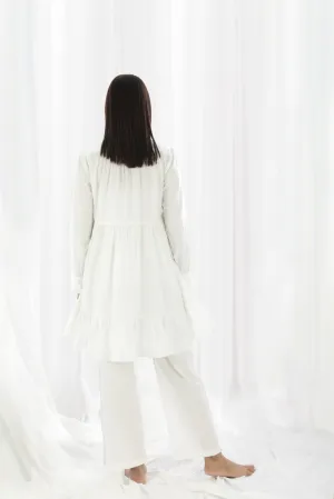 Bright White Embroidered Bottom