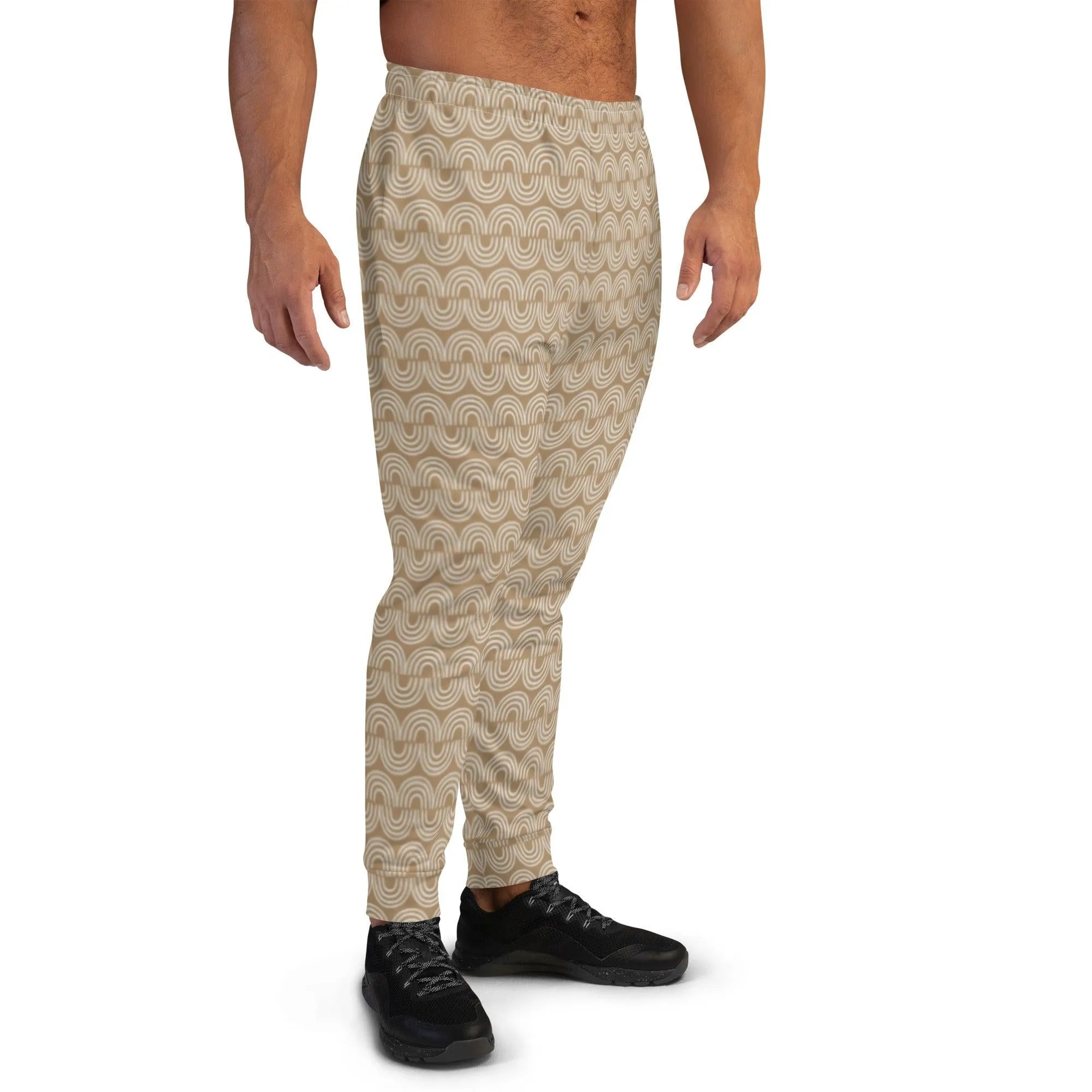 Brown Jungle Pattern Men's Street Joggers