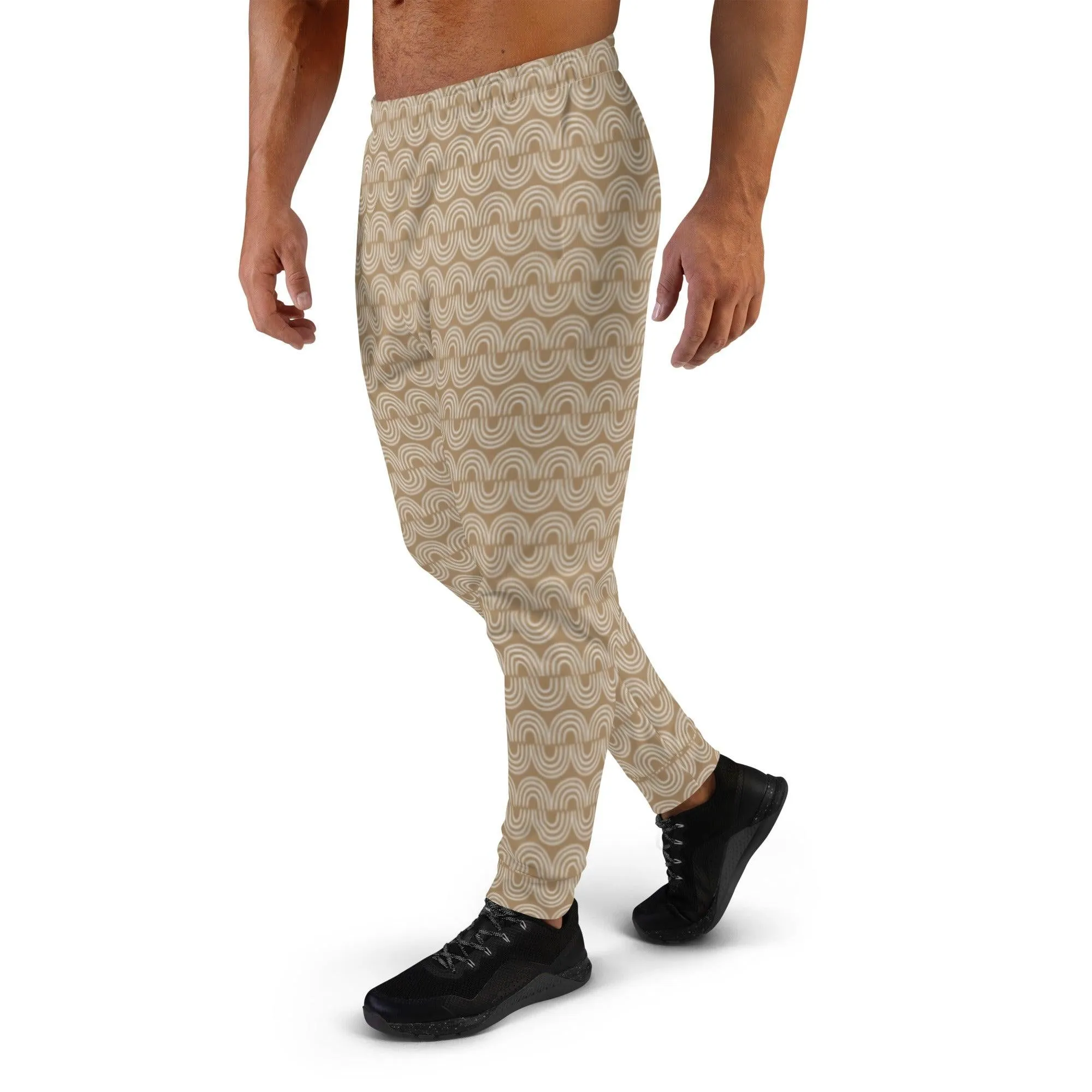 Brown Jungle Pattern Men's Street Joggers