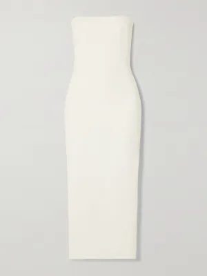 Callan strapless crepe midi dress