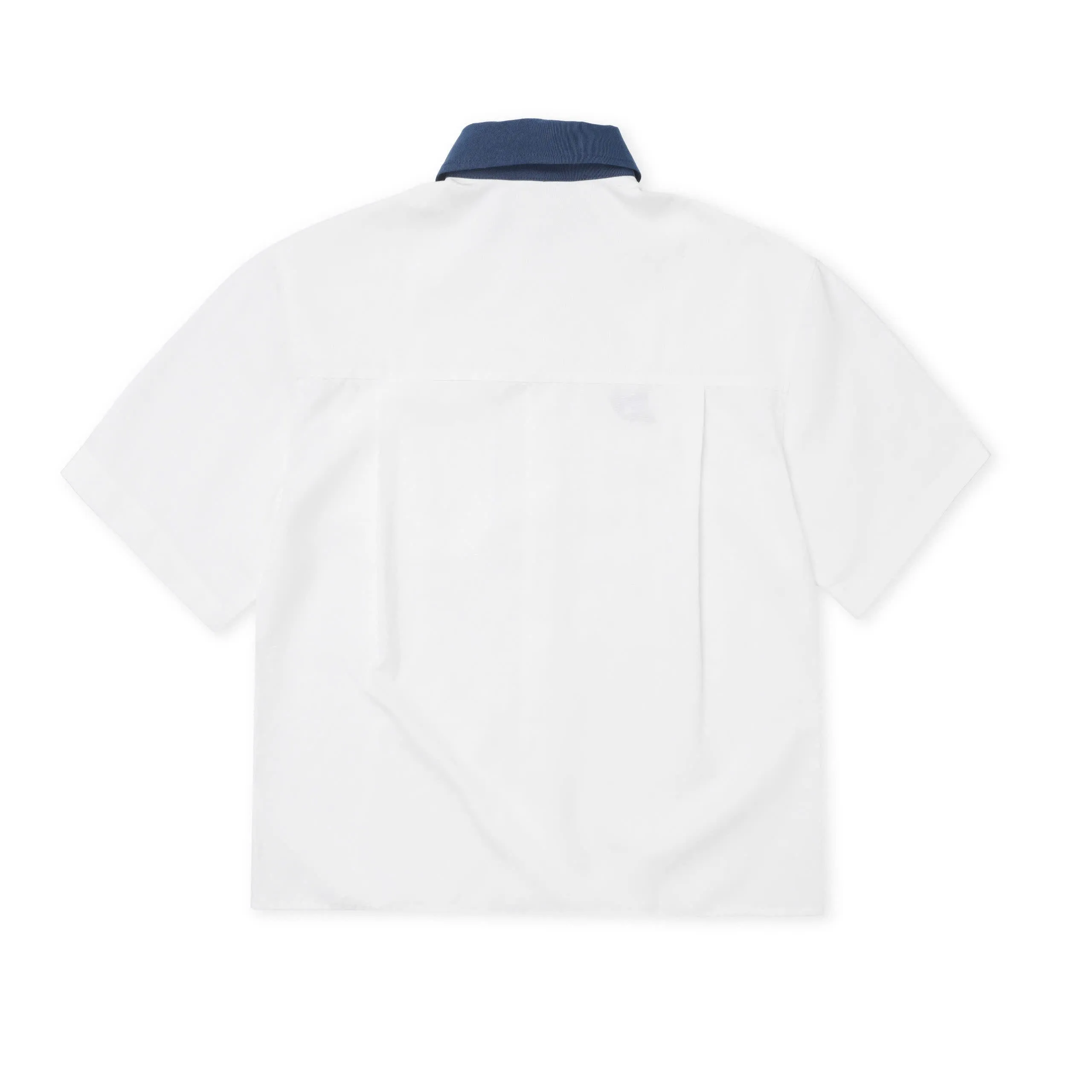 COLLAR SHIRT - WHITE/BLUE