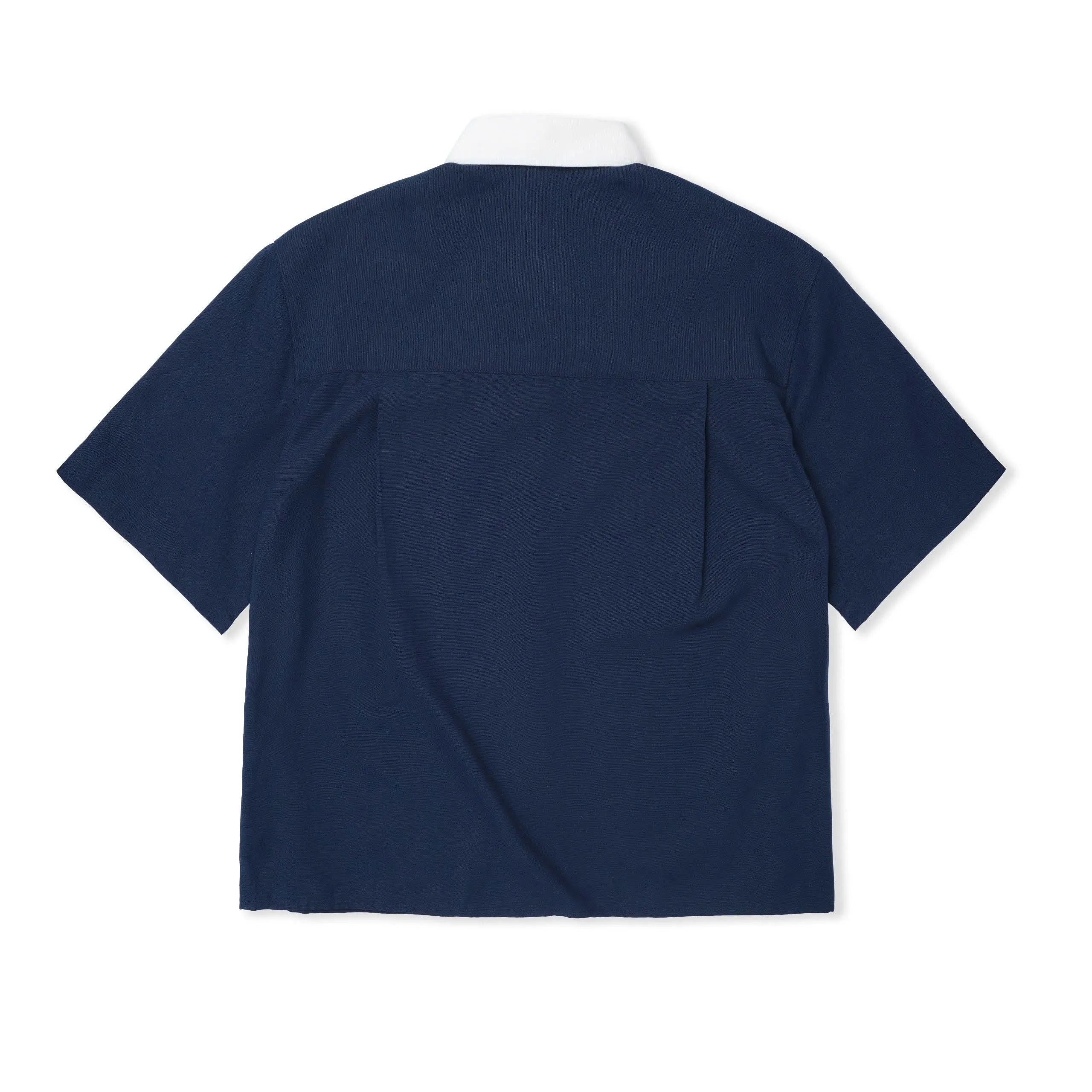 COLLAR SHIRT - WHITE/BLUE
