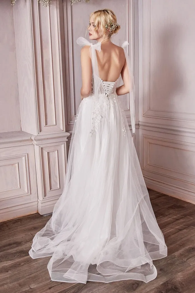 Delicate Details | A Line Bodie Wedding Gown | Cinderella Divine CD964W