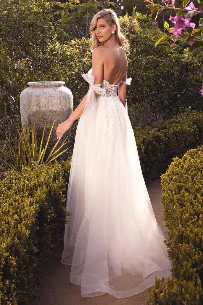 Delicate Details | A Line Bodie Wedding Gown | Cinderella Divine CD964W