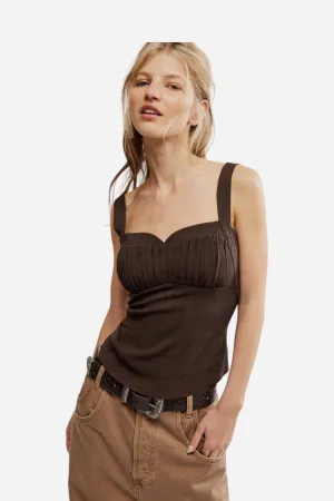 Free People Sasha Corset in Hot Fudge