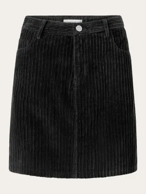 Irregular corduroy skirt - Black Jet