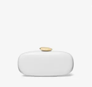Leather clutch Michael Kors Tina Small Leather, white