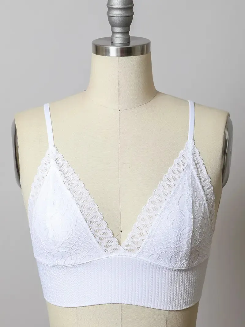 Leto | Lace Longline Bralette