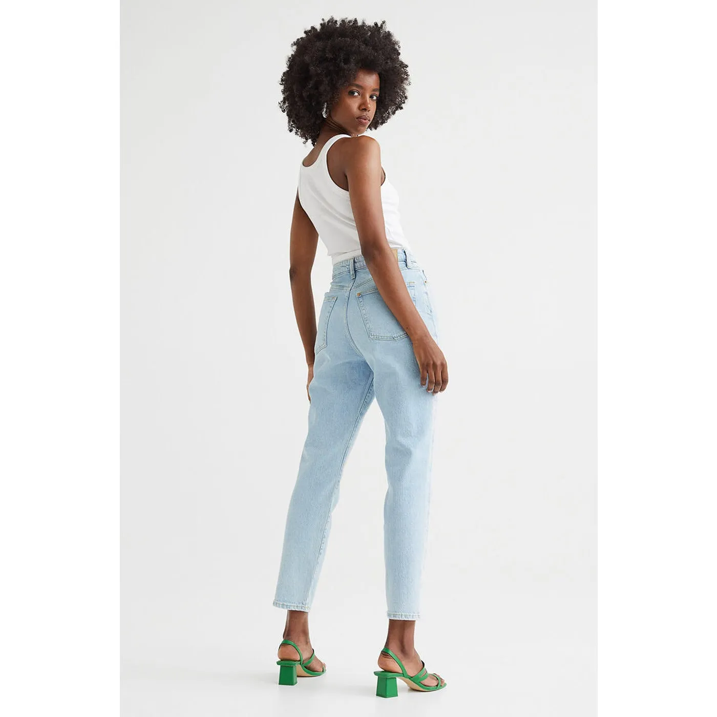 Light Blue Slim Mom High Jeans