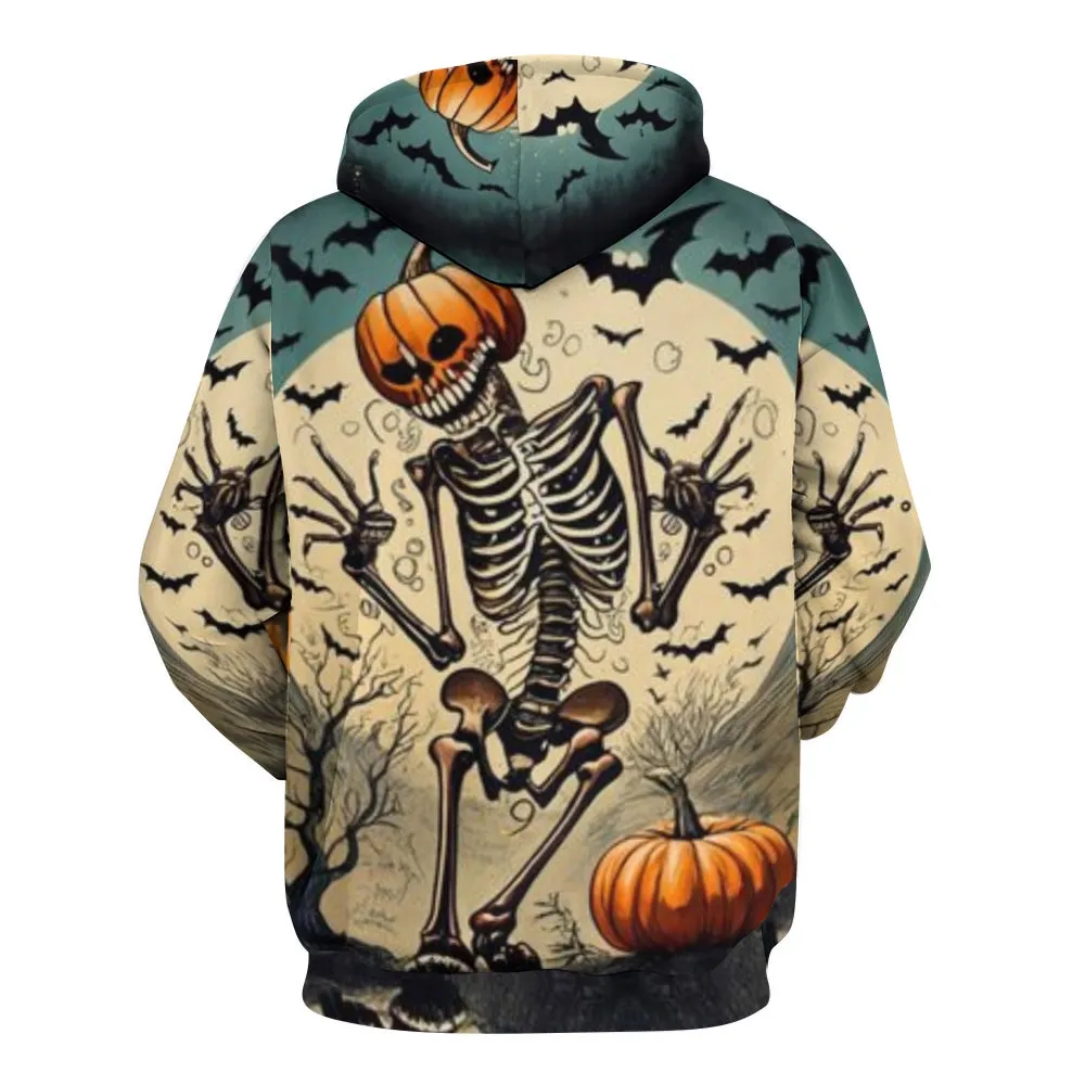 Mens Halloween Skeleton 3D Print Hoodies