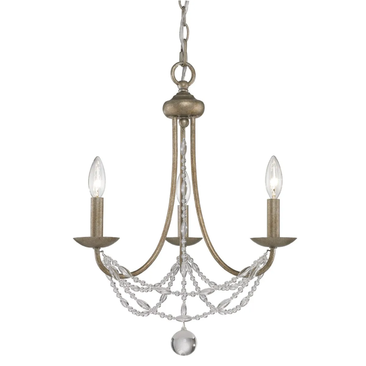 Mirabella 3 Lights 18 in. Chandelier Gold Finish