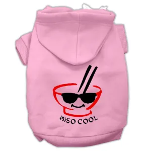 Miso Cool Screen Print Pet Hoodies Pink Size Lg (14)