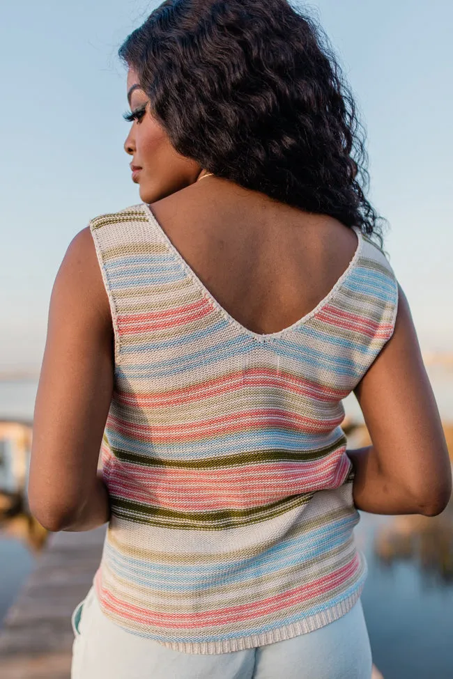 On The Cape Multi Stripe Sweater Tank