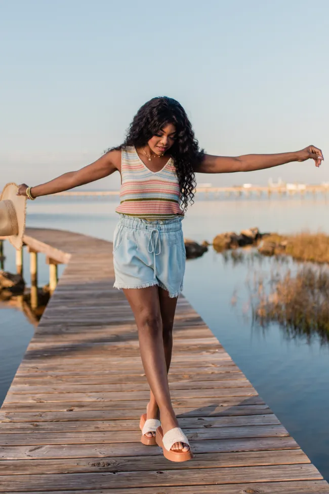 On The Cape Multi Stripe Sweater Tank
