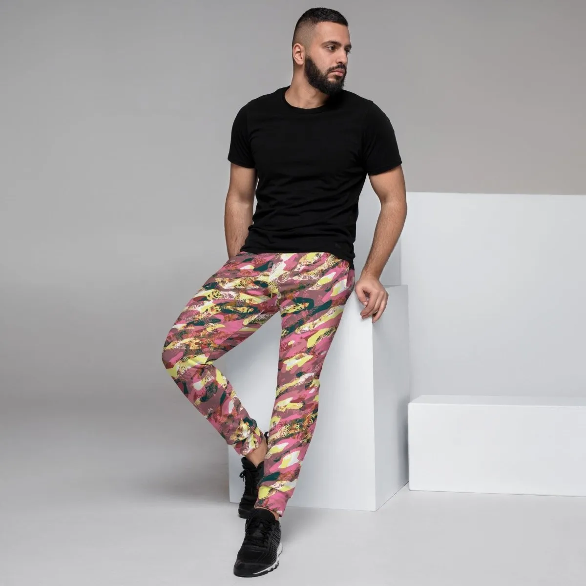 Pink Camouflage Men's Street Joggers