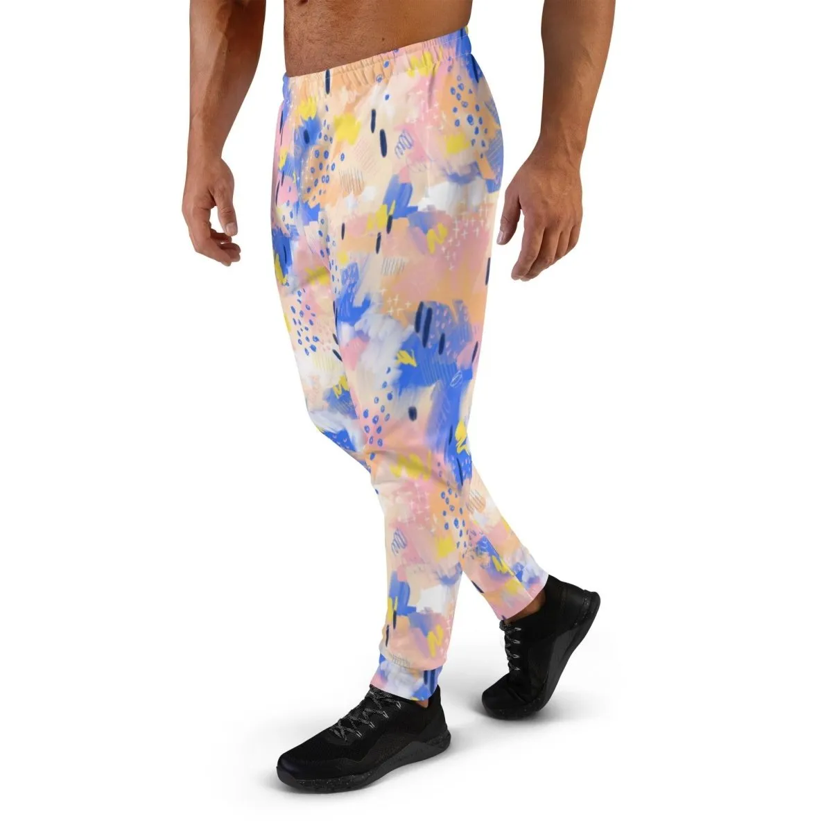 Purple and Pink Abstract Men's Street Joggers