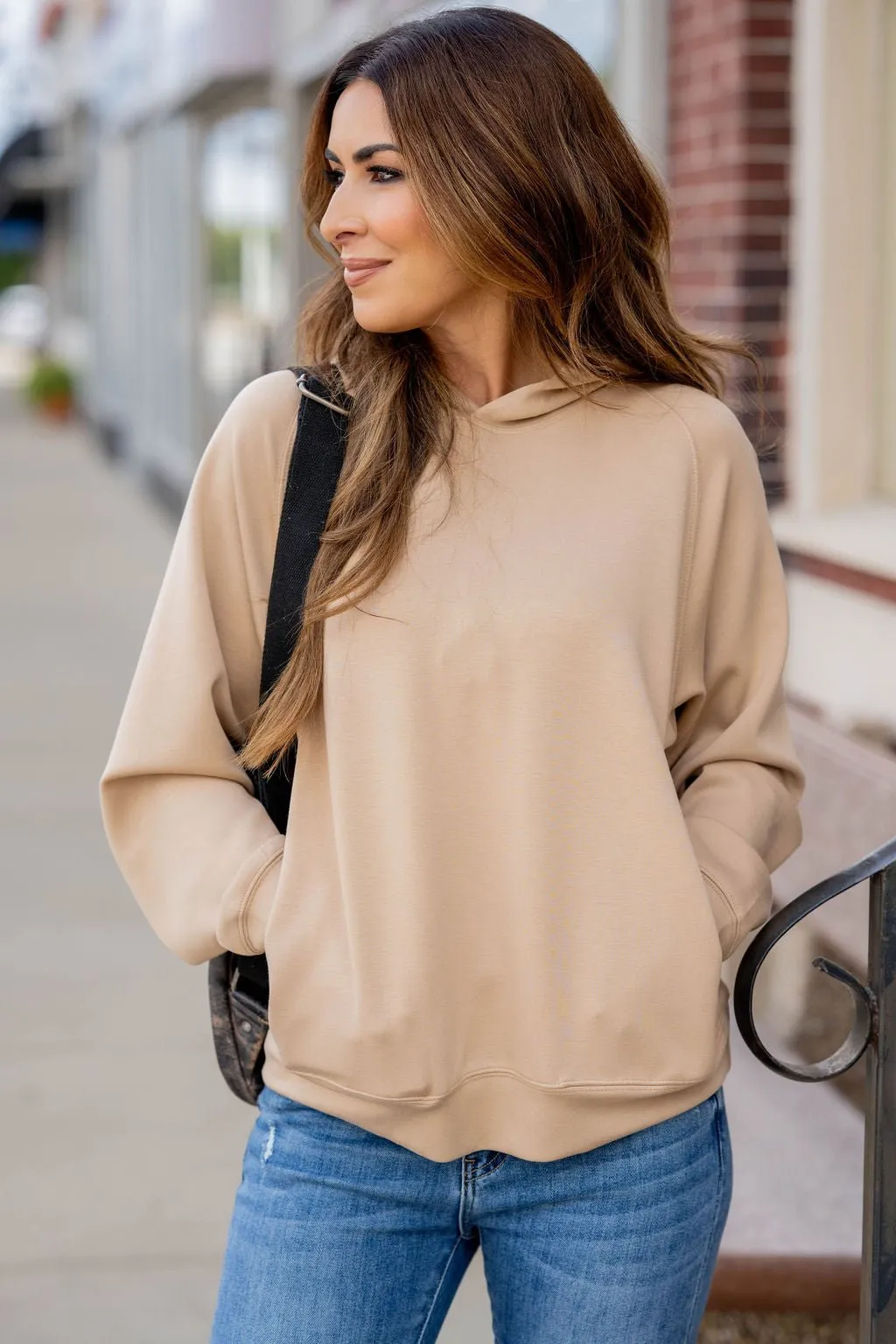 Side Pocket Hooded Sweatshirt