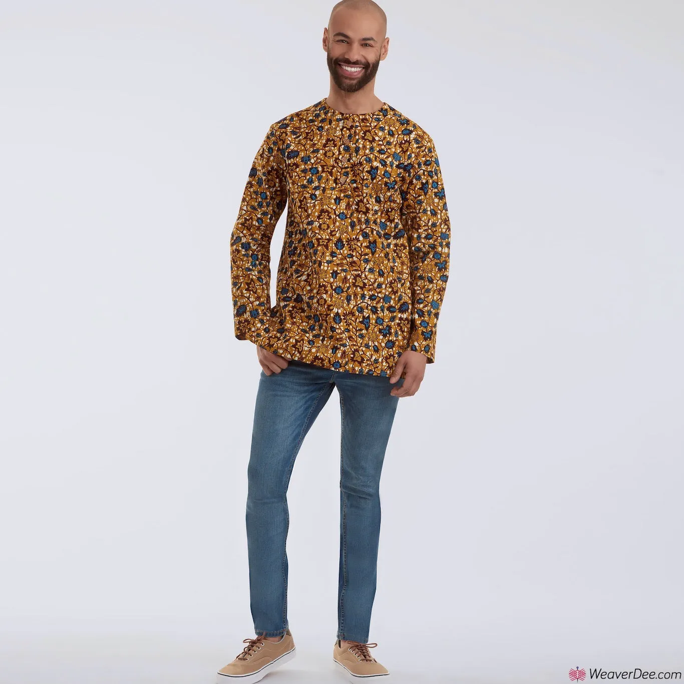 Simplicity Pattern S9158 Men's Half Buttoned Shirts