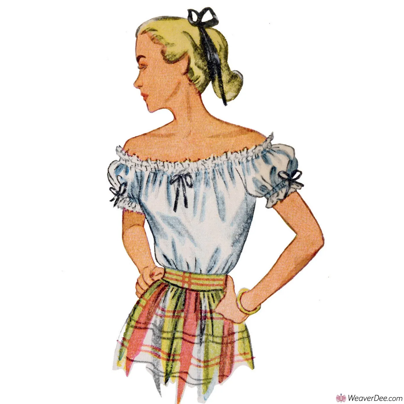 Simplicity Pattern S9538 Misses' Blouses - Vintage 1940s