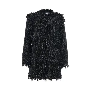 Tweed Oversized Jacket in Black