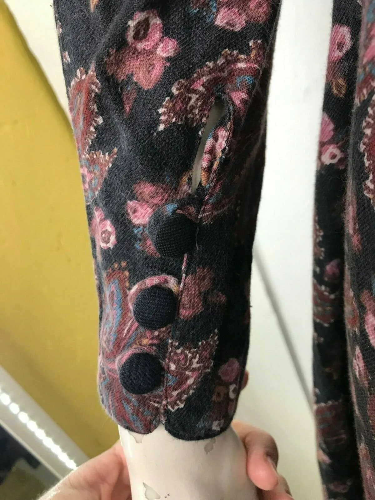 Vintage 70s | Laura Ashley | Boho Hippie Festival | Prairie Romantic Edwardian Puff Sleeve | Midi Dress | XS