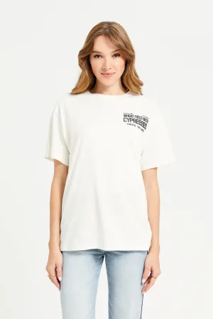 Women Ivory Van Gogh Printed T-Shirt